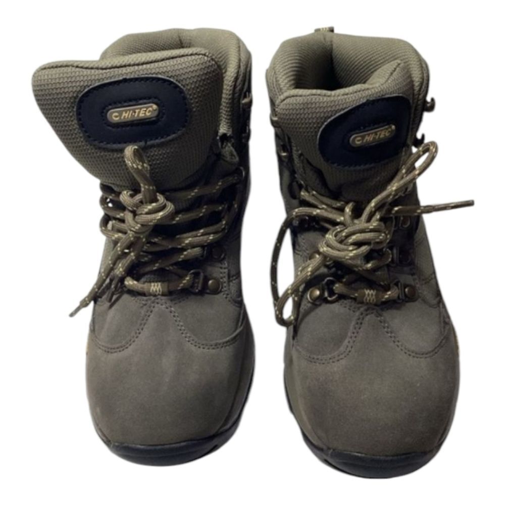 Hi-Tec Big Horn Mid‎ Hiking Boots Gray Women's Size 8.5 Outdoor Shoes In Green